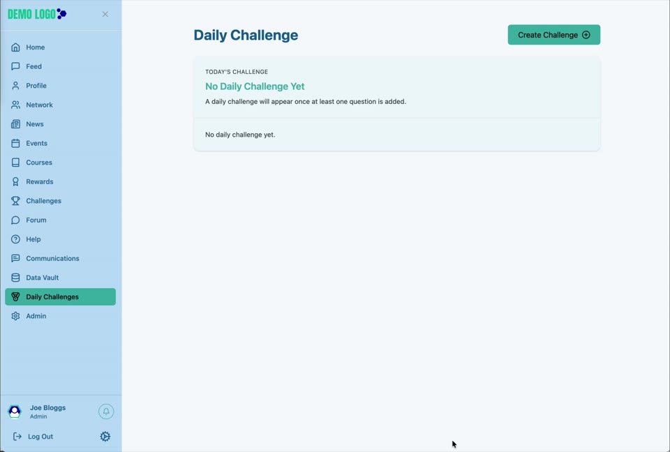 Daily Challenge shows the current day’s item or a clear empty state.