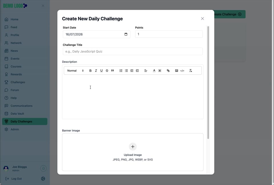 The File Upload question includes upload limits, optional imagery and a Required control.