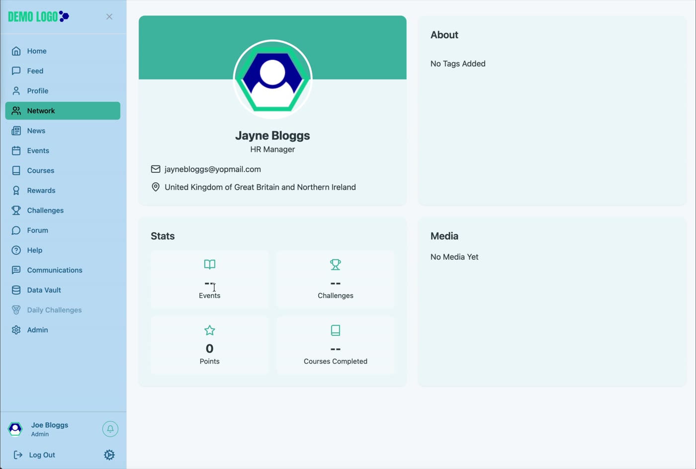 A member profile presents the identity and participation information that has been made visible.