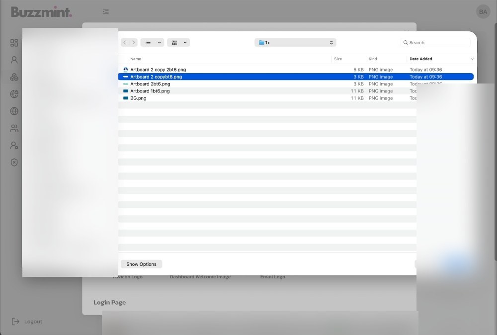 Select each approved client asset from the onboarding asset folder.